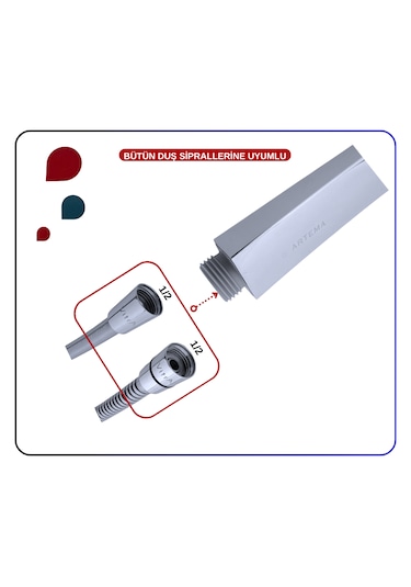 A3348001yp Artema 3 Fonksiyonlu El Duşu Krom