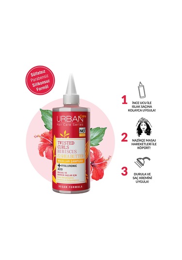 Urban Care Twisted Curls Hibiscus & Shea Butter Micellar Şampuan 340 ML