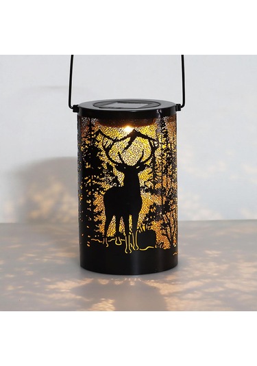 Konesam Güneş Enerjili Demir Geyik Bahçe Lambası - Su Geçirmez, 8-10 Saat Çalışma