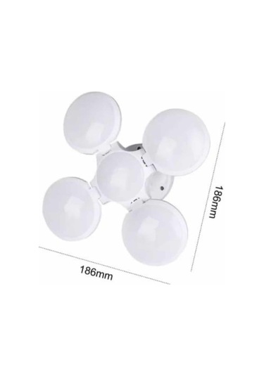 Kamp Lambası Güneş Enerjili Solar 5 Kanatlı Katlanır Lamba Karavan Beyaz