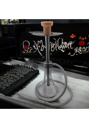 Komple Çelik Motifli Şişe Nargile,çelik Nargile Takımı,nargile