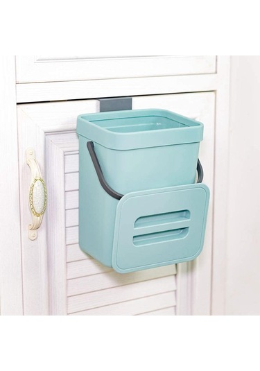Suntek Magideal Modern Atık Çöp Kutusu Duvara Monte Ofis Mavi 3 L orta Mavi