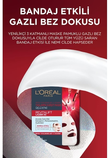 Loreal Paris Revitalift Lazer X3 Yaşlanma Karşıtı Maske