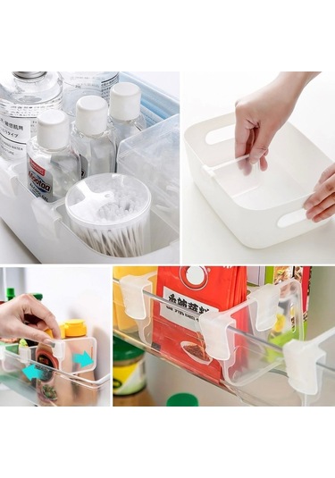 10&amp Apos Luşeffaf Buzdolabı Yan Kapı Düzenleyici Buzdolabı Dolap İçi Bölümleyici Aparatlar Çok Renkli