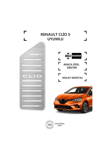 Renault Clıo 5 Ayak Dinlendirme Pedalı Krom Ayak Dayama Pedalı