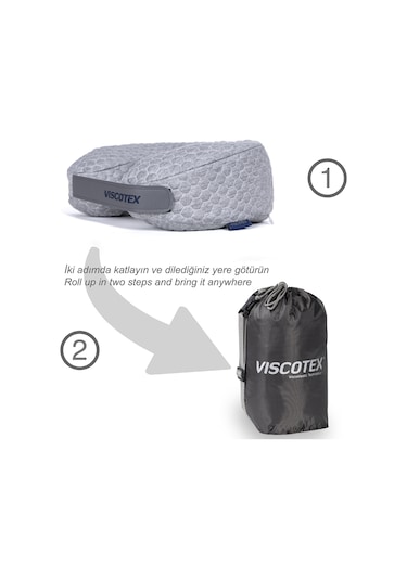 Visco Boyun Yastığı 30x28x12cm Gri