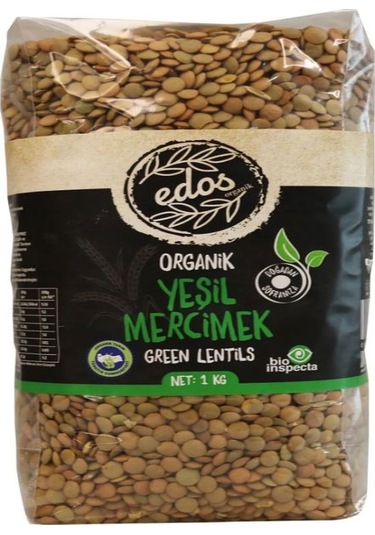 Edos Organik Yeşil Mercimek 1 KG