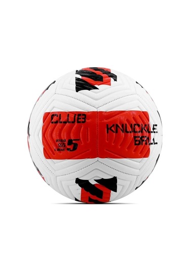 Kırmızı Yeni Desenli Futbol Topu 4 Astarlı No:5 480 Gr + Pompa Hediyeli X507 Kırmızı - Beyaz