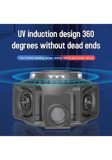 Skycity Siyah 360 Derece Ledli Güçlü Fare, Mus, Hamam Böceği, Sinek Ve Karınca Kovucu Aleti - Avrupa Standartı