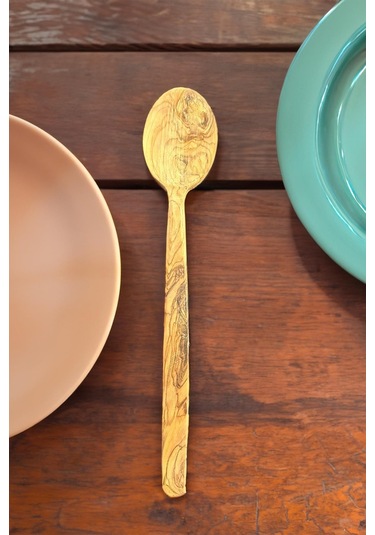 Ceviz Ağacı Kaşık 25 Cm El Yapımı Ahşap Kaşık Doğal Ağaç