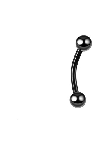 Kaş Pıercıng Kıkırdak Pıercıng Steril Cerrahi Çelik 316 L Siyah