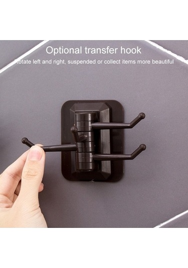 Tongxida Viskon Rafı Kanca İzsiz Güçlü Duvar Döner Deliksiz Banyo Adet 10 Fi Mavi Mavi