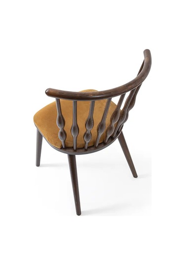 Natura Retro Ahşap Sandalye Ceviz - Sarı