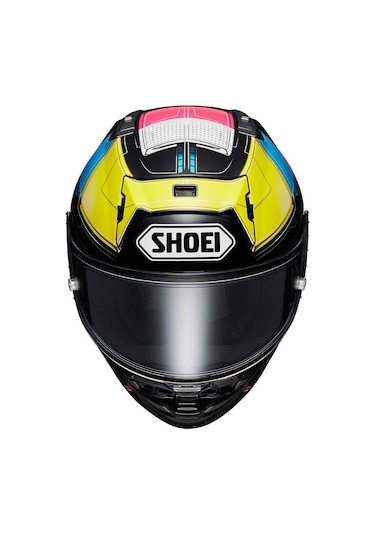 Shoei X-spirit Pro Proxy Kapalı Motosiklet Kaskı Siyah - Sarı - Pembe