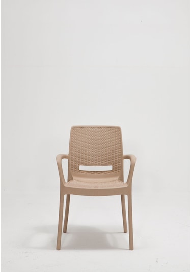 Rattan Cappucino Kollu 4 Sandalye Masa Takımı - Bahçe&balkon&teras Kahverengi