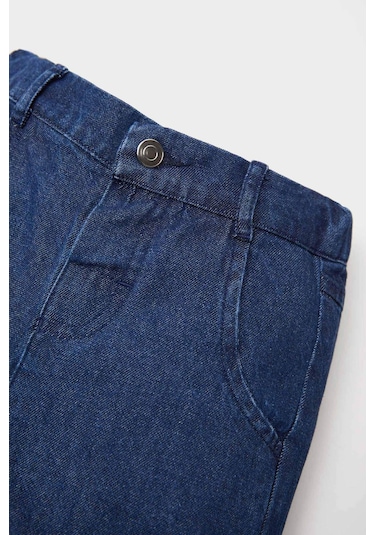 DeFacto Erkek Bebek Basic Düz Jean Şort E8258A525SMNM28 Mavi