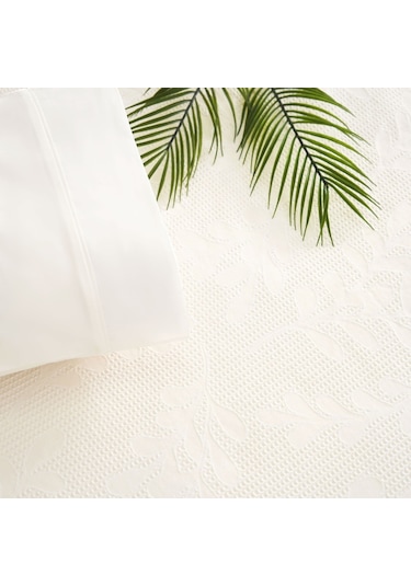 Taç Jakar Evelyn Çift Kişilik Pike Takımı Ekru 000000001000047212 Ekru