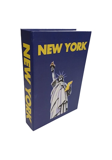 2025-676 New York Dekoratif Kitap Kutusu