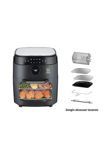 Wiami AirFryer Oven 12L Akıllı Yağsız Fritöz