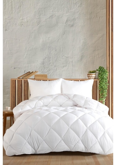 Comfort Line Çift Kişilik Silikon Yorgan + 2 Yastık Beyaz