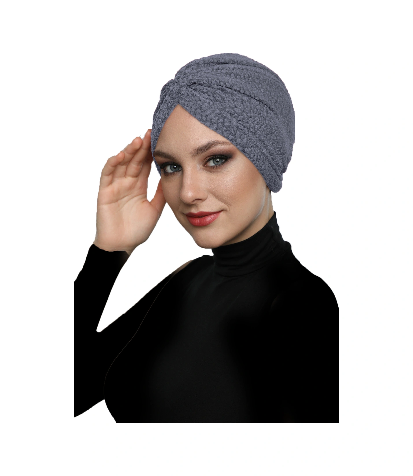 Brokar W Gri Hazır Türban Tesettür Bone Gri