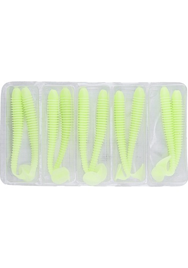 Silikon Kurt Yem - 4,2g 105mm - Turna/levrek Silikonu - 1 Adet - Glow - Karides Kokulu