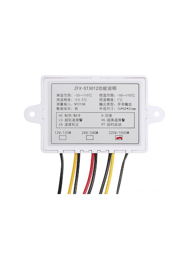 Monyee Zfx-st3012 İki Ekranlı Dijital Sıcaklık Kontrol Cihazı - Soğutma/ısıtma İki Yönlü Kontrol, 220v, -50 C 110 C Aralığı