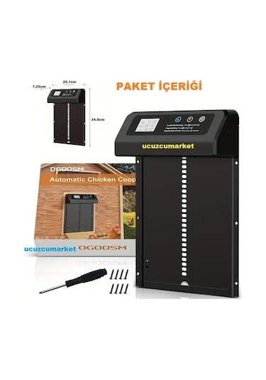 Zaman Ayarlı Programlanabilir Dijital Ekran Kümes Kapısı
