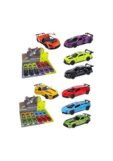 Km36201c-1-2-3-4 Vardem Çek Bırak Metal Araba 1:36 Çok Renkli