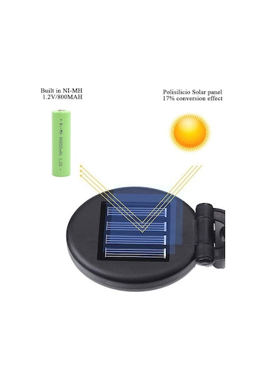 Cbtx Cıs-57818 2 Adet 6-led Güneş Enerjisi Ateşböceği Işık Su Geçirmez Bahçe Çim Sallanan Lamba Peyzaj Dekor - Sıcak Beyaz Diğer