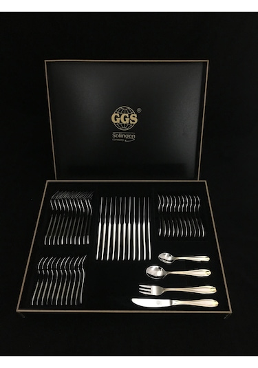 Ggs Solingen Çatal Kaşık Bıçak Set 96 Parça Monıka Parlak Altın