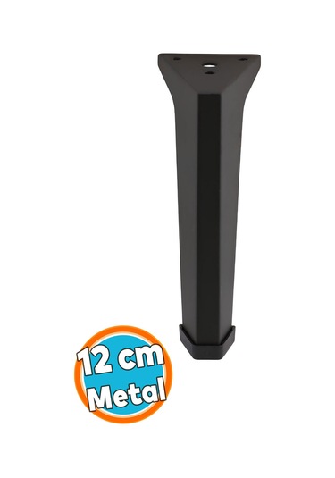 Mobilya Ayakları Ünite Baza Koltuk Ayağı Ayağı Sehpa Masa Puf Tabure Metal Ayakları Siyah 20 Cm Siya Diğer