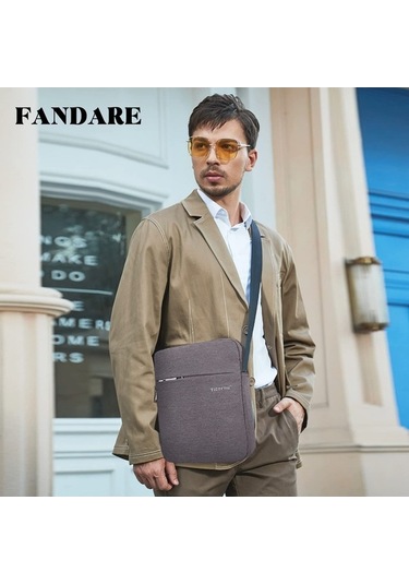 Jialan Erkek Omuz Çantaları Çapraz Askılı Çanta İç Çerçeve Sırt Ow Gri