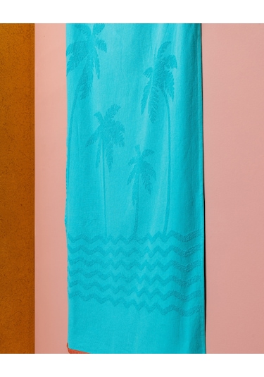 Madame Coco Fourne %100 Pamuk Plaj Havlusu - Turkuaz - 70x150 Cm 8684427222829 Yeşil