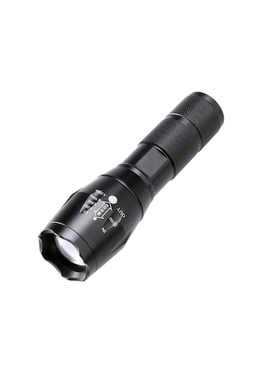 Pm-14623 Pilli Zoomlu Flash Özellikli Power Ledli El Feneri Siyah