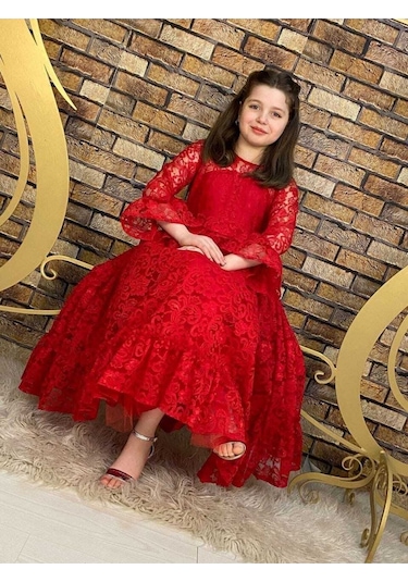 Elit Model Kırmızı Elbise Kırmızı