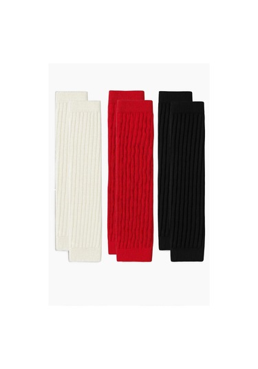 3 Adet Basic Kalın Pamuk Karışımlı Tozluk Kırmızı