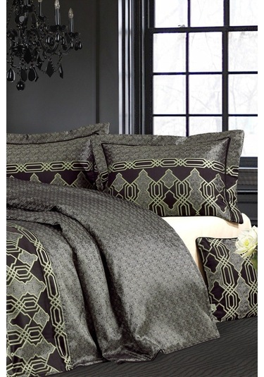 Nazik Home Vienza Siyah Yatak Örtüsü Siyah