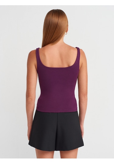 Dilvin 21057 Askılı Atlet-mor Mor