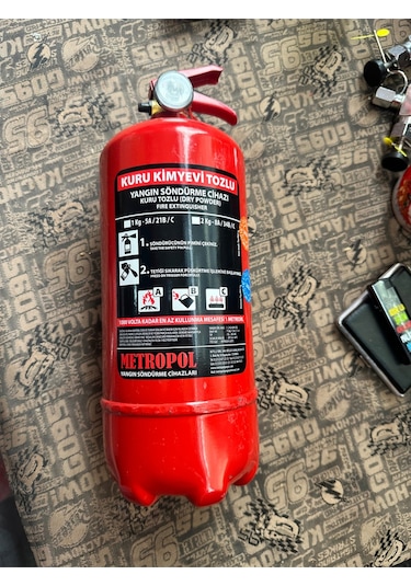2 Kg Yangın Söndürme Tüpü Araç Yangın Tüpü Ev Işyeri