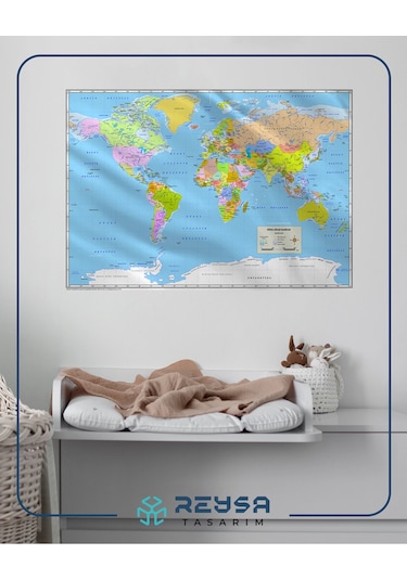 Dünya Haritası Posteri 35x50 Cm