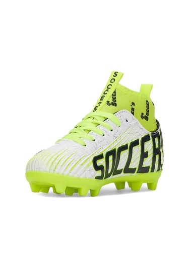 Celira Ns01 Beyaz Sarı Erkek Çocuk Çoraplı Halısaha Krampon Beyaz  - Sarı