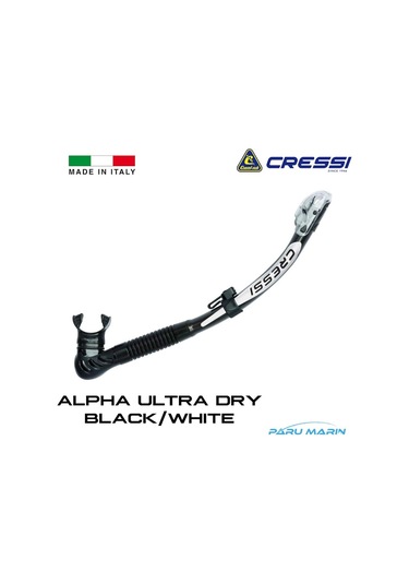Parumarin Cressi Alpha Ultra Dry Şnorkel Black / White