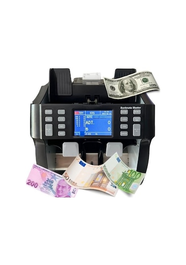 Banknote Master Çift Katlı 10 Ülke Para Sayma Birimine Sahip Geniş Hafıza