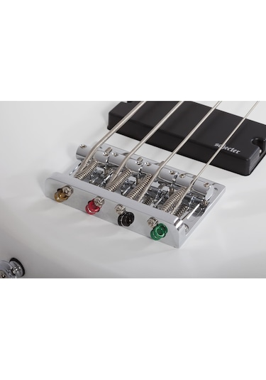 Schecter C-4 Deluxe Bas Gitar Satin White