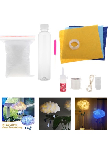 Suntek Led Gece Lambası Pamuk Bulut Şekli Işık Asılı Lamba Sıcak Sarı Işık Sarı