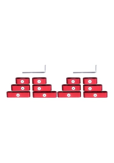 Alüminyum Buji Kablosu Ayırıcı Seti 7mm-8mm, Isı Dayanıklı, Çarpışmaları Azaltır, Yarış Ve Sokak Kullanıma Uygun 12 Adet Siyah Siyah