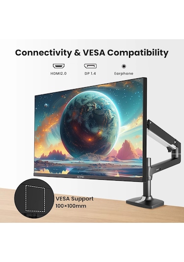 KTC H27T27 27" 7 MS 100 Hz FreeSync IPS WQHD LED Monitör