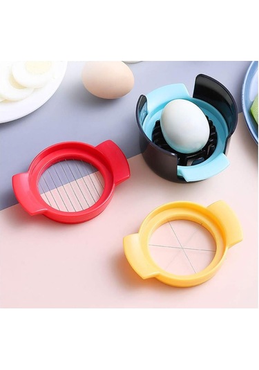 Siyah 3'ü 1 Arada Paslanmaz Çelik Yumurta Kesici - Haşlanmış Yumurta 10,5 5,5 Cm , Çilek Ve Kivi Kesmek İçin Uygundur Diğer