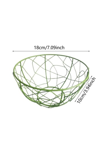 Trendooze Yılbaşı Partisi Sebzeli Meyve Depolama Sepeti Yeşil Yeşil